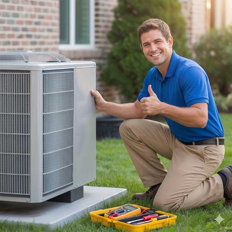 Breeze Boss outdoor air conditioning unit installation in Concord, North Carolina