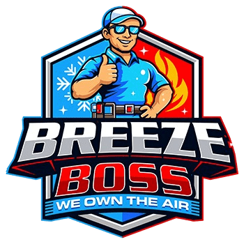 Breeze Boss HVAC company logo serving residential and commercial customers in Concord, NC
