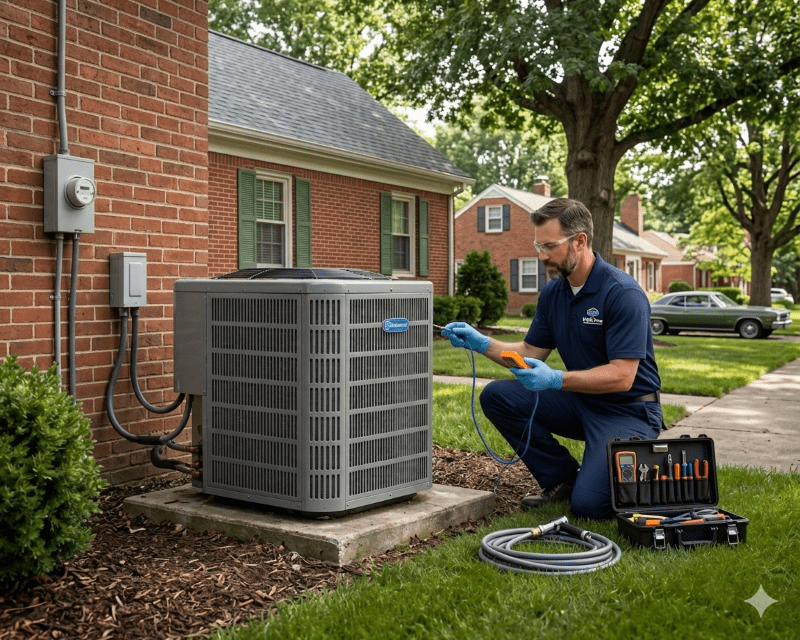 Breeze Boss modern indoor air conditioner installation in Concord, North Carolina home